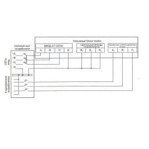 Стойка Lider 9-36 коммутационная (без КТВ), схема подключения